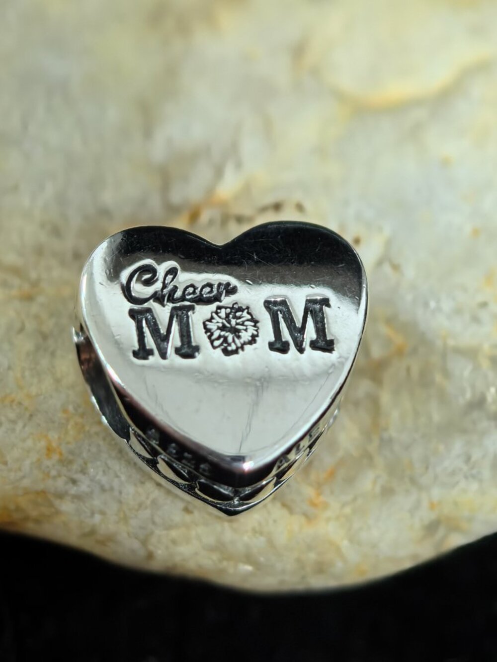 Pandora Cheer Mom Exclusive Travel Heart Charm, S925 Silver Jewelry (Women's)